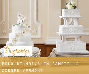Bolo de noiva em Campbells Corner (Vermont)